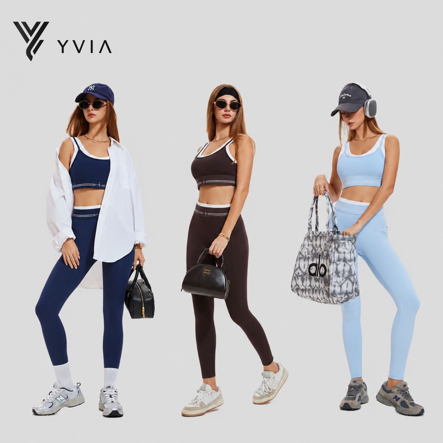 Quần dài legging cao cấp có viền trắng quanh eo