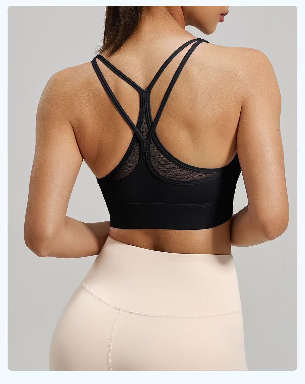 Áo Bra Yoga Gym dây chéo sau lưng có lớp lưới