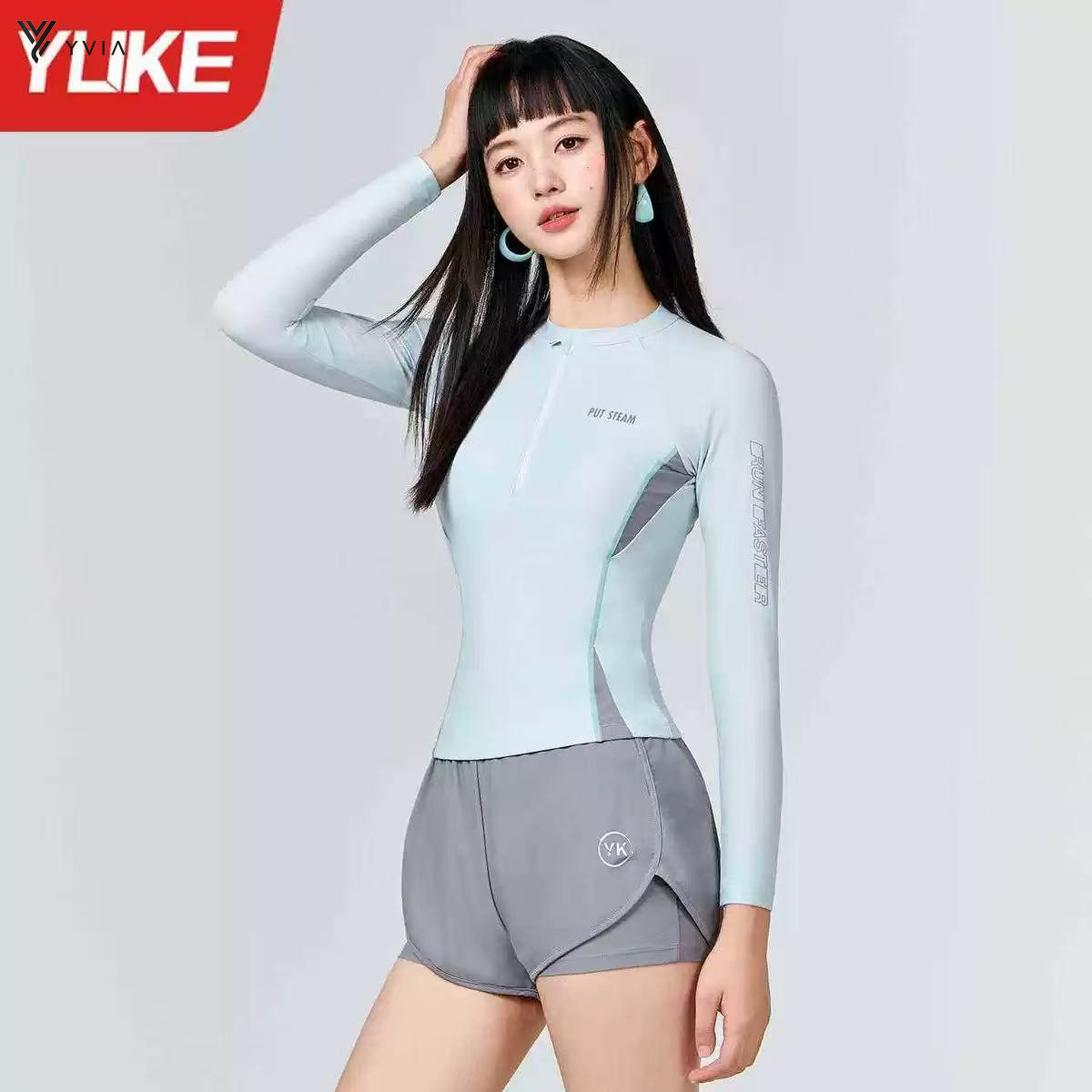 Bộ đồ bơi áo tay dài & quần ngắn có lót