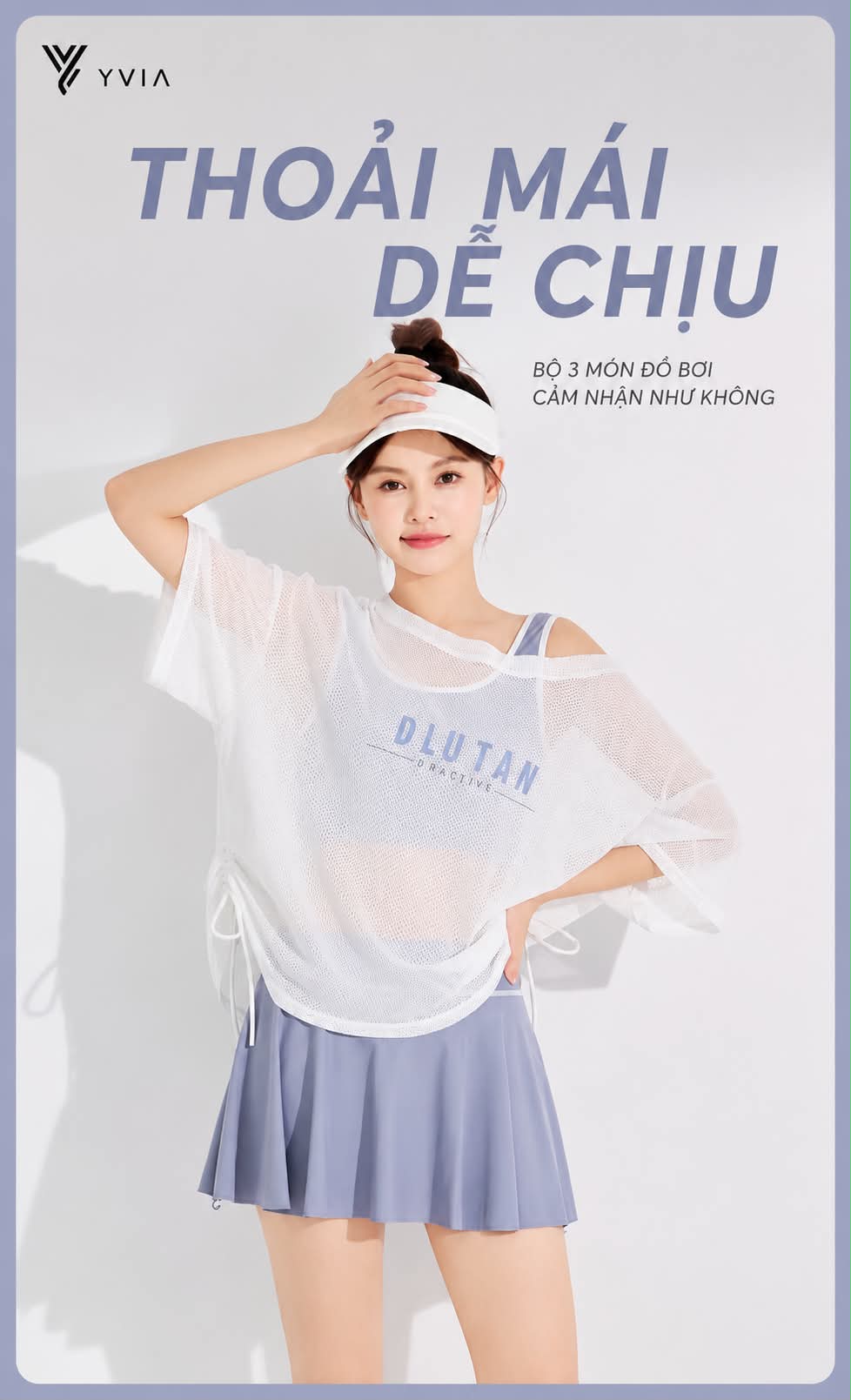 Bộ đồ bơi 3 mảnh với chữ trước ngực DLUTAN